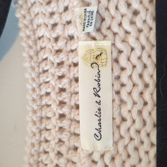 Charlie & Robin knit woven cream and multicolour ribbon cardigan/jacket XS - Picture 3 of 7